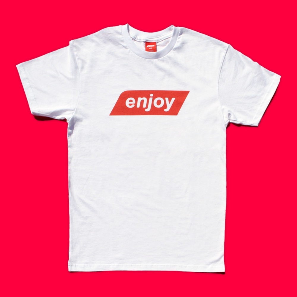 Enjoy Logo Tee / Cherry Red Print